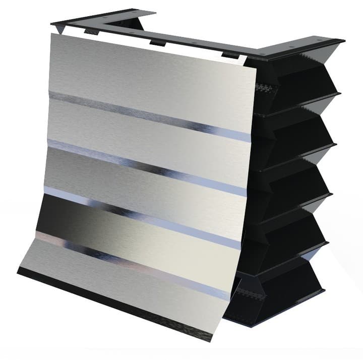 Steel lamella bellows cover